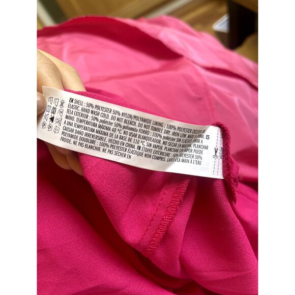 Hyacinth House Tuckernuck Fuchsia Ruched V-Neck Gia Maxi Dress Long Pink XS NWT - Picture 9 of 9